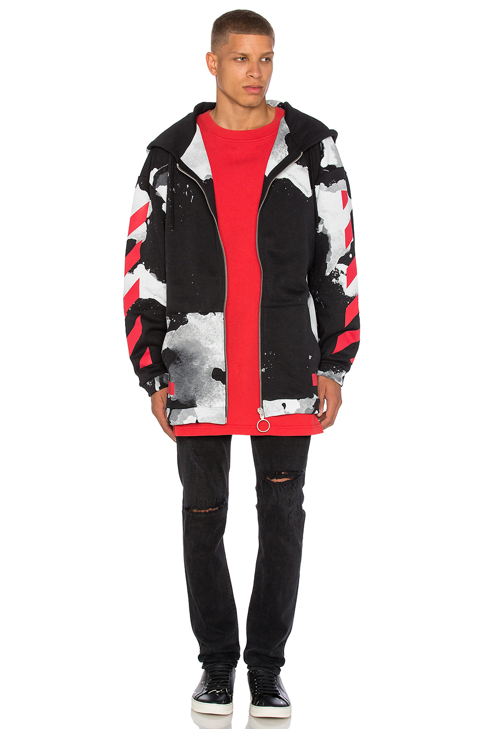 Off White c o Virgil Abloh White Liquid Spots Hoodie Lyst
